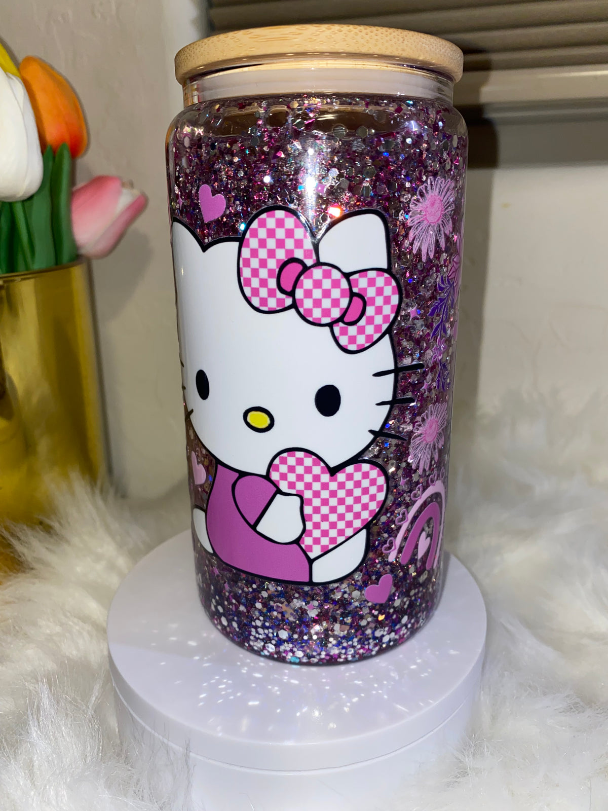 Purple HK 16oz Snowglobe