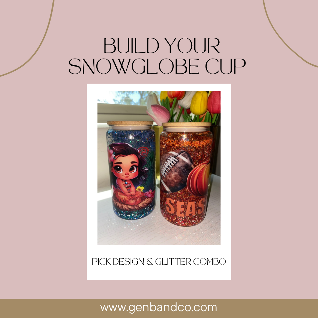 Build your own glass snowglobe cup