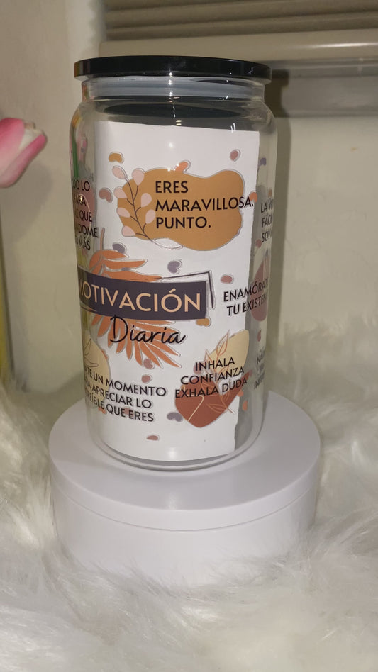 Motivación Diaria 16oz Glass