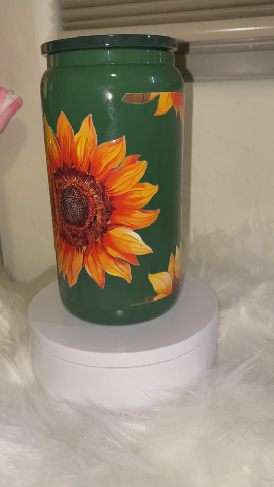Sunflower 16oz Glass