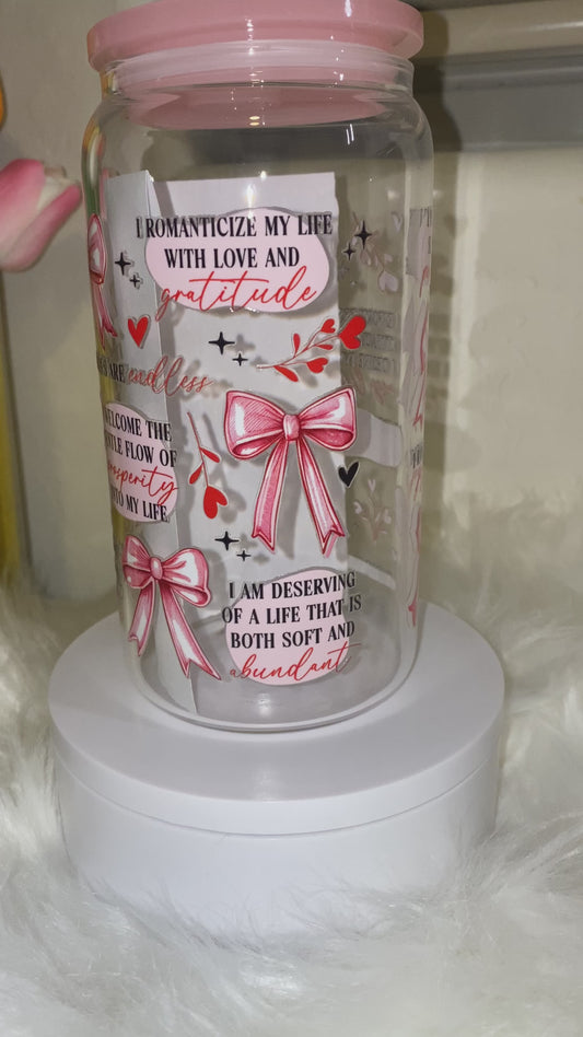Daily Reminders 16oz Glass